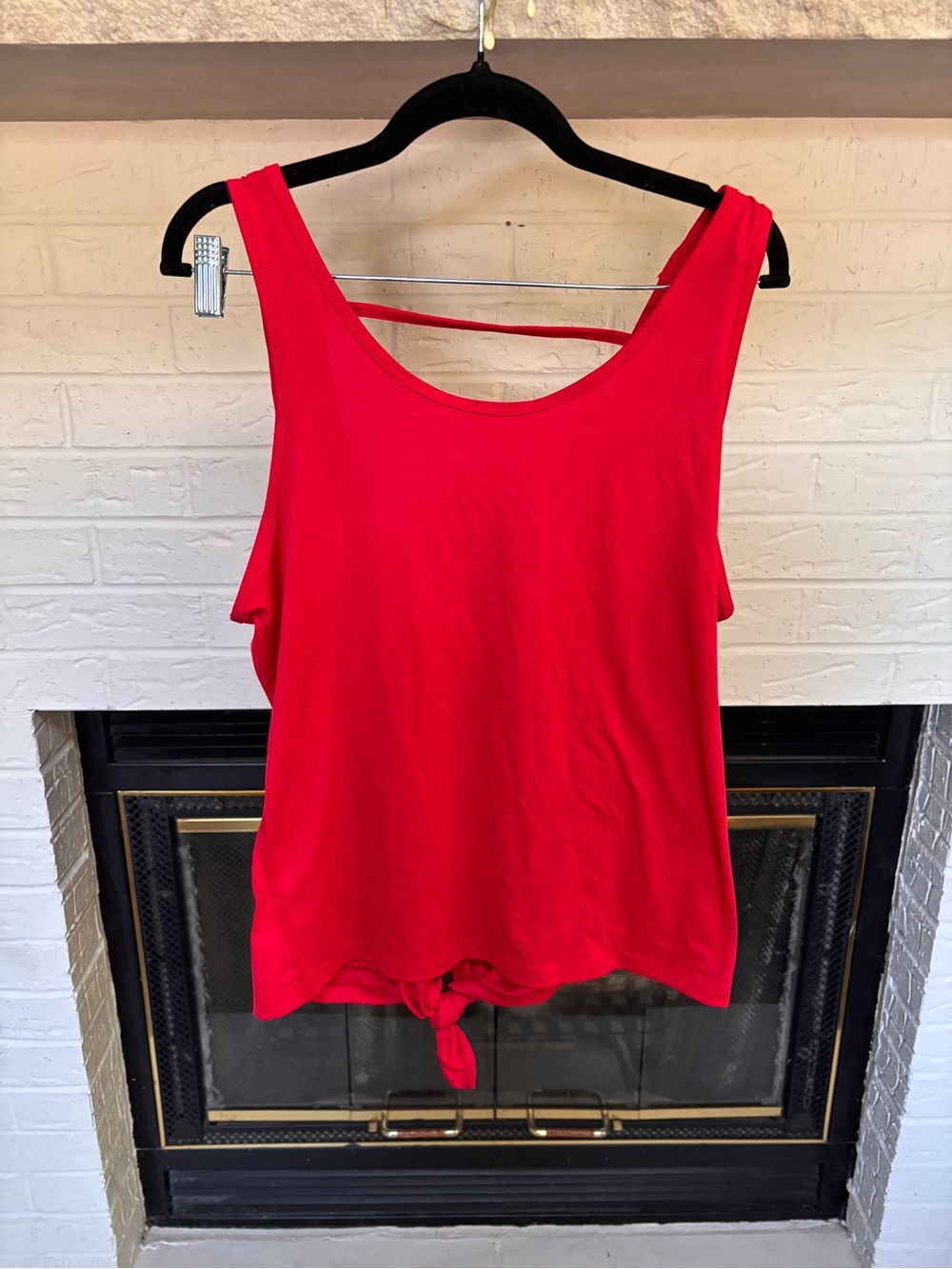 Champion Bright Red Tie-Front Tank Top